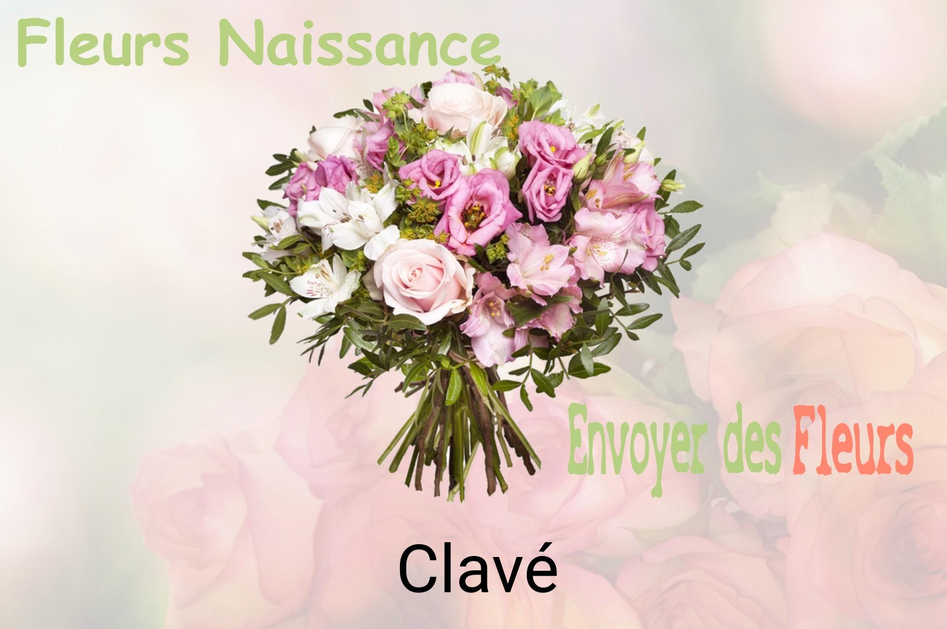 Bouquet de fleurs de naissance livré à Clavé